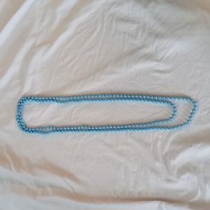 Vintage beaded light blue, wrap necklace